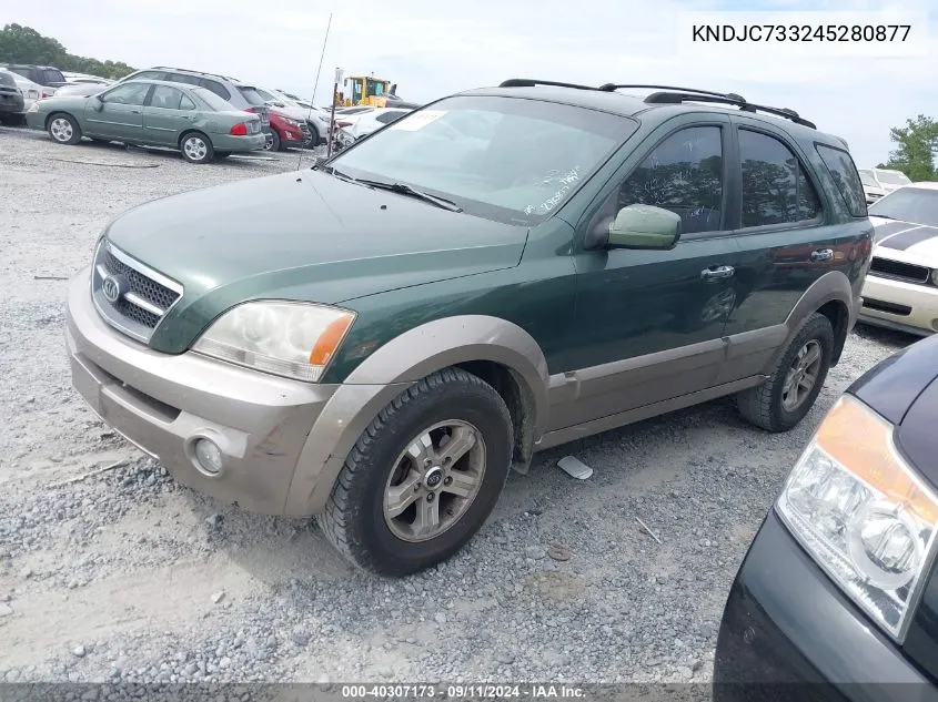 KNDJC733245280877 2004 Kia Sorento Ex/Lx