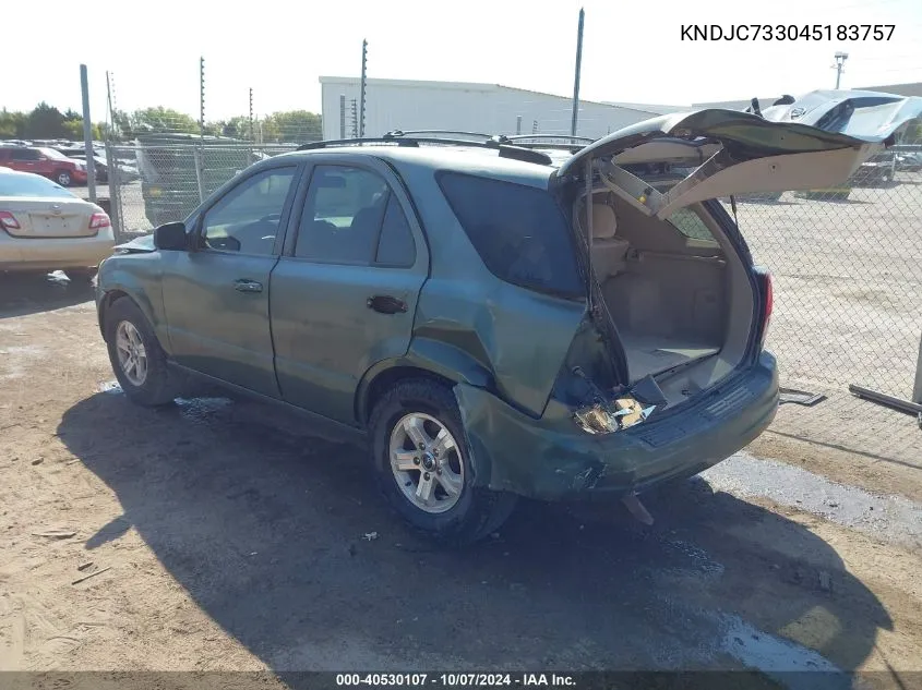 KNDJC733045183757 2004 Kia Sorento Ex/Lx