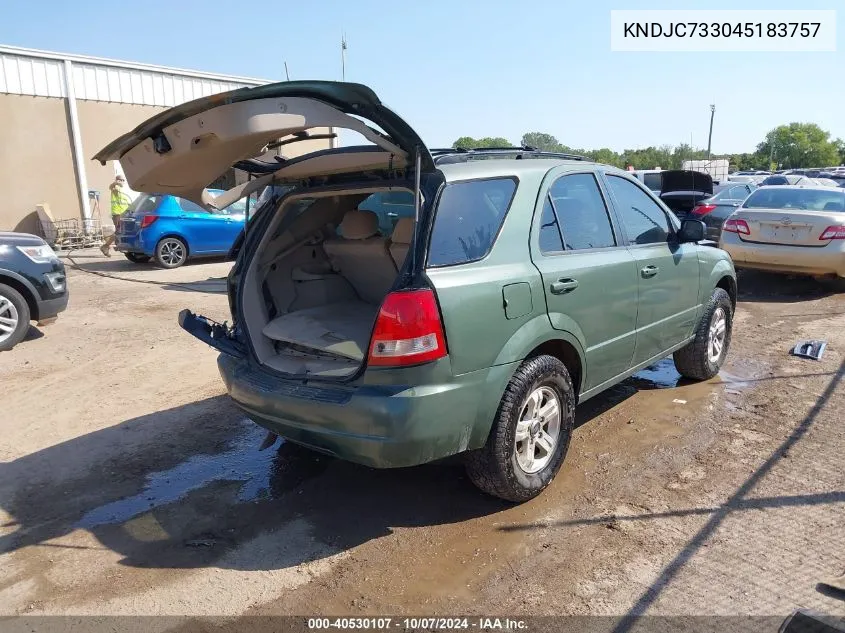 KNDJC733045183757 2004 Kia Sorento Ex/Lx