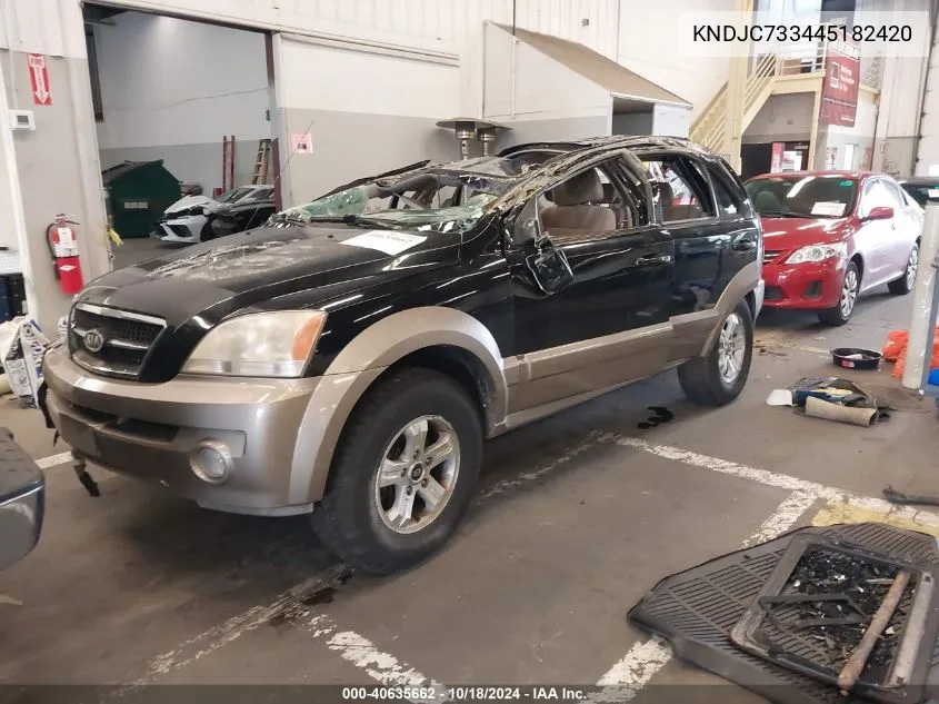 2004 Kia Sorento Ex/Lx VIN: KNDJC733445182420 Lot: 40635662