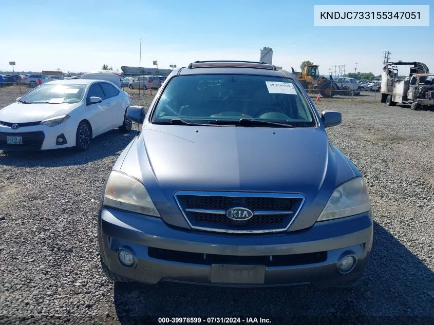 KNDJC733155347051 2005 Kia Sorento Ex/Lx