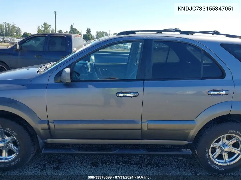 KNDJC733155347051 2005 Kia Sorento Ex/Lx