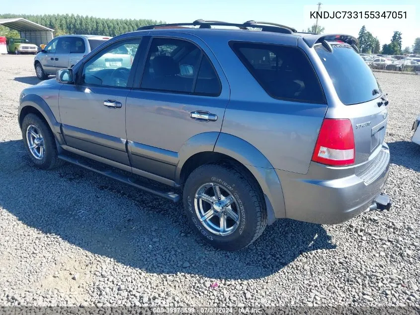 KNDJC733155347051 2005 Kia Sorento Ex/Lx