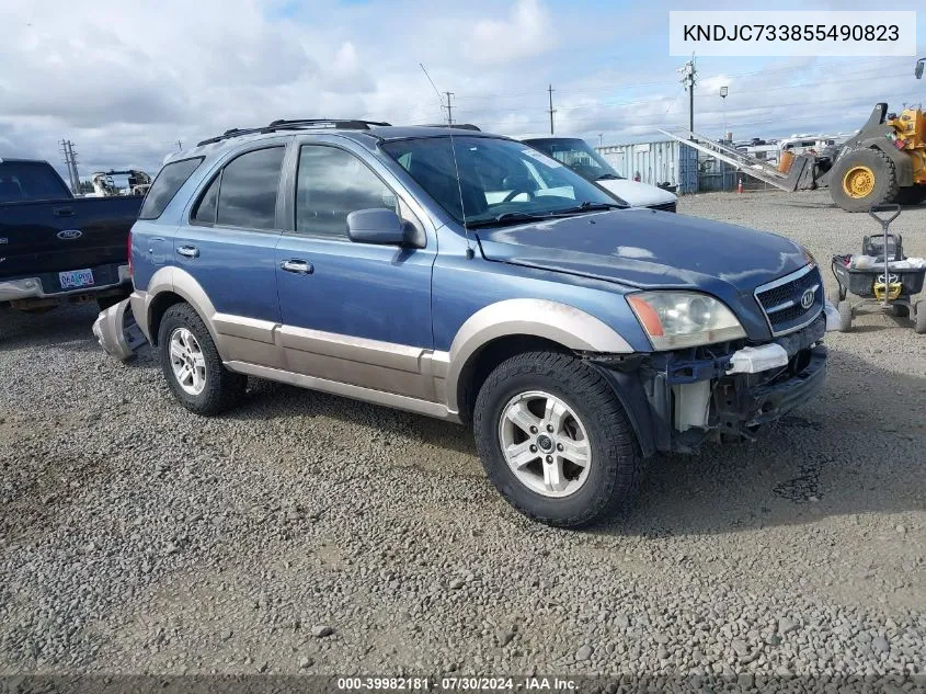 2005 Kia Sorento Ex/Lx VIN: KNDJC733855490823 Lot: 39982181