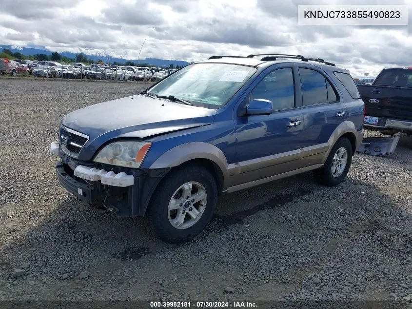 2005 Kia Sorento Ex/Lx VIN: KNDJC733855490823 Lot: 39982181