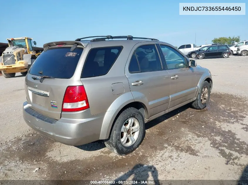 KNDJC733655446450 2005 Kia Sorento Ex/Lx