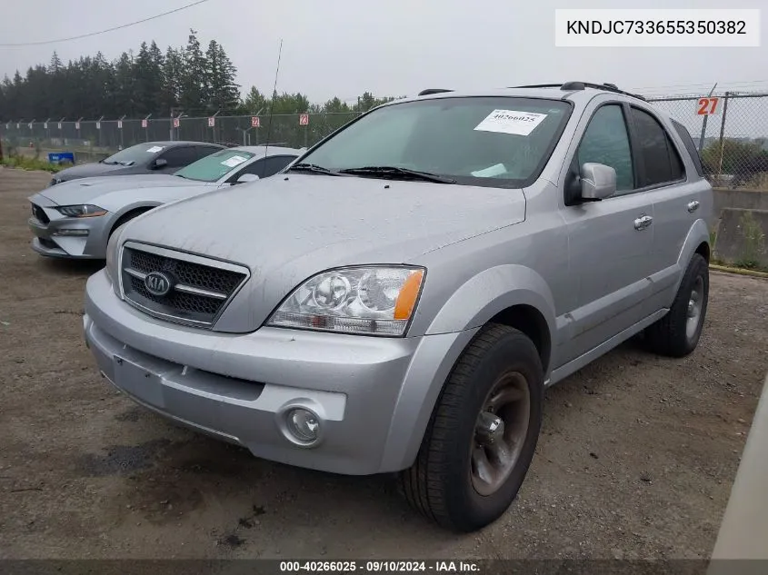 KNDJC733655350382 2005 Kia Sorento Ex/Lx