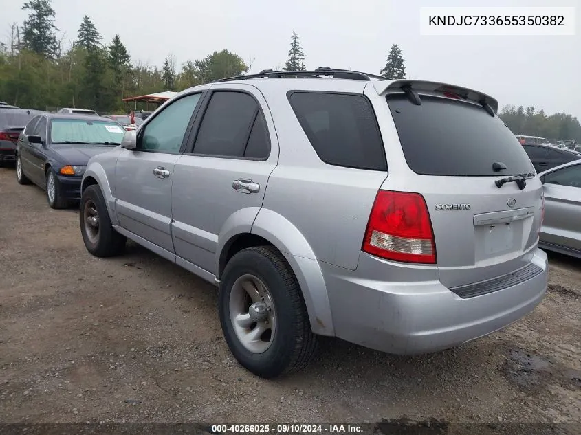 KNDJC733655350382 2005 Kia Sorento Ex/Lx