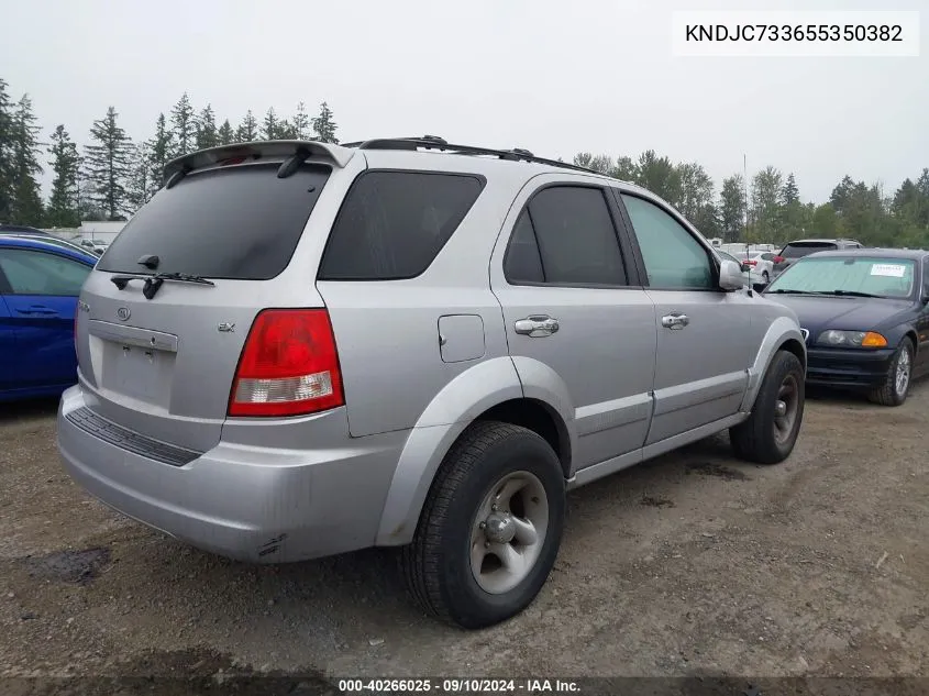 2005 Kia Sorento Ex/Lx VIN: KNDJC733655350382 Lot: 40266025