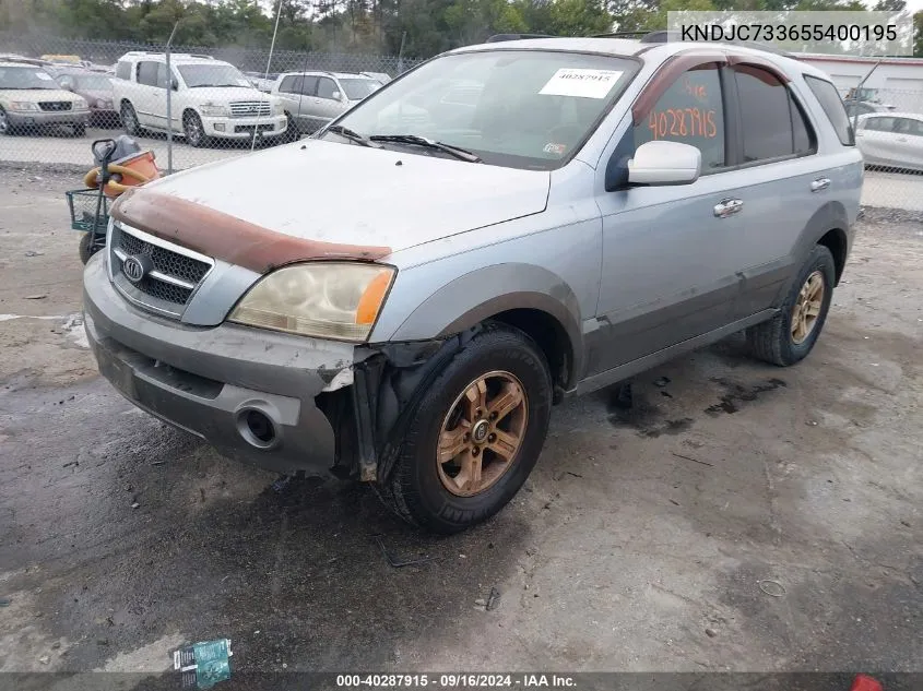 KNDJC733655400195 2005 Kia Sorento Ex/Lx