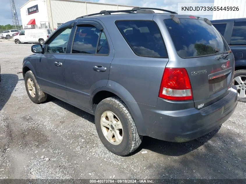 KNDJD733655445926 2005 Kia Sorento Ex/Lx