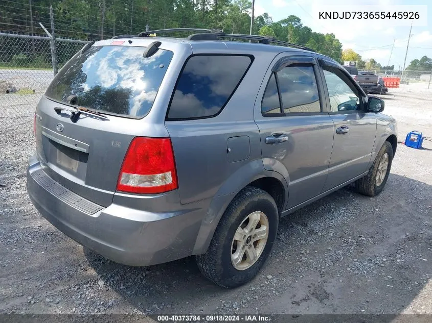 2005 Kia Sorento Ex/Lx VIN: KNDJD733655445926 Lot: 40373784