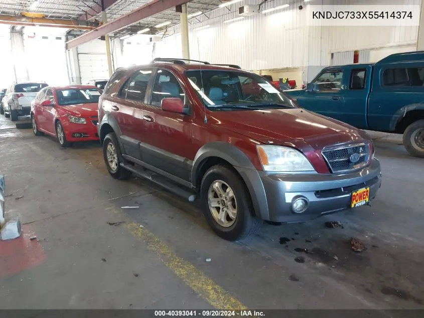 2005 Kia Sorento Ex/Lx VIN: KNDJC733X55414374 Lot: 40393041