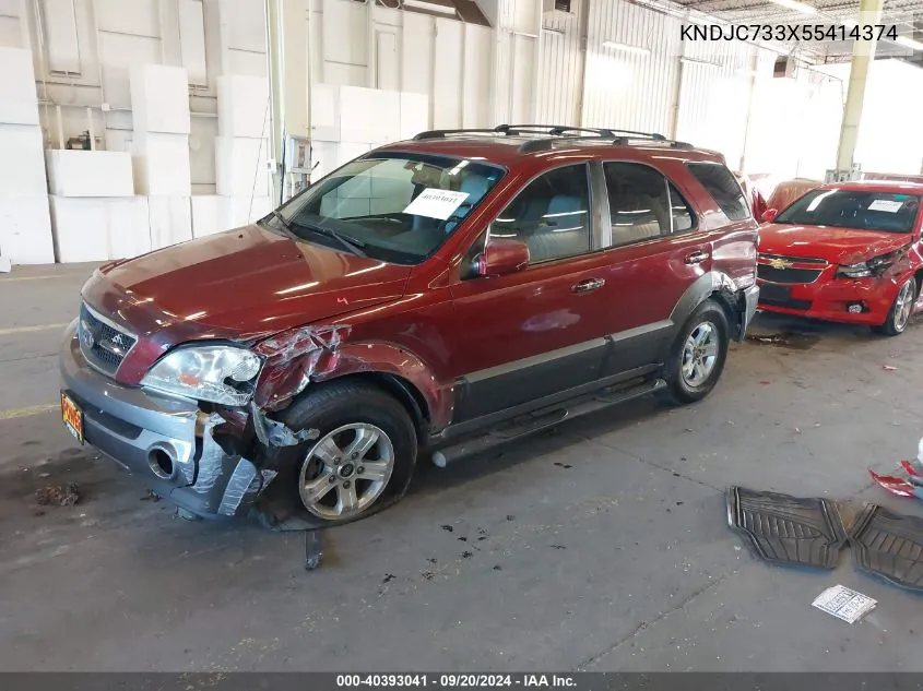 KNDJC733X55414374 2005 Kia Sorento Ex/Lx