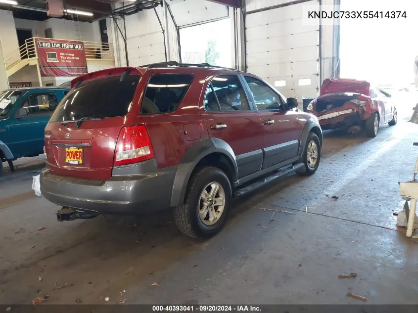 2005 Kia Sorento Ex/Lx VIN: KNDJC733X55414374 Lot: 40393041