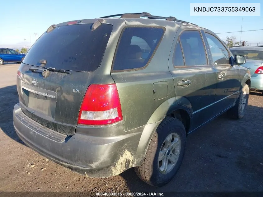 KNDJC733755349063 2005 Kia Sorento Ex/Lx