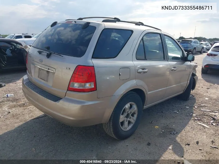 2005 Kia Sorento Ex/Lx VIN: KNDJD733355486711 Lot: 40416540