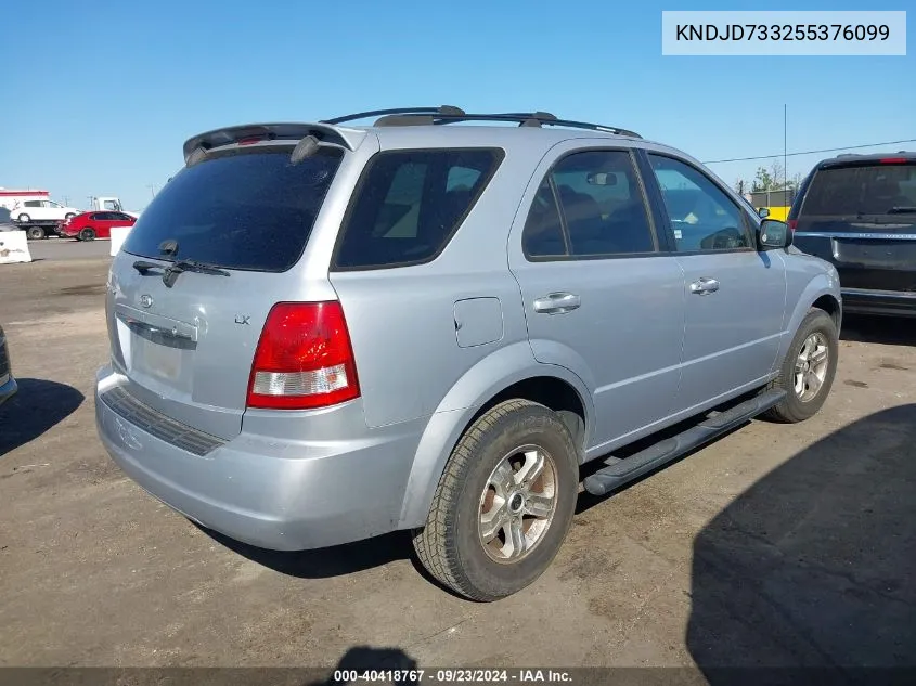 2005 Kia Sorento Ex/Lx VIN: KNDJD733255376099 Lot: 40418767