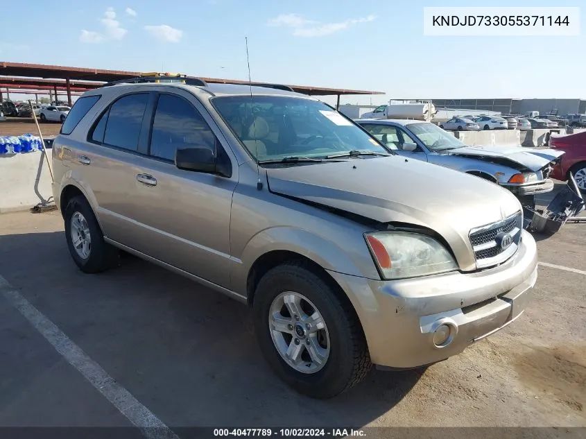 2005 Kia Sorento Ex/Lx VIN: KNDJD733055371144 Lot: 40477789