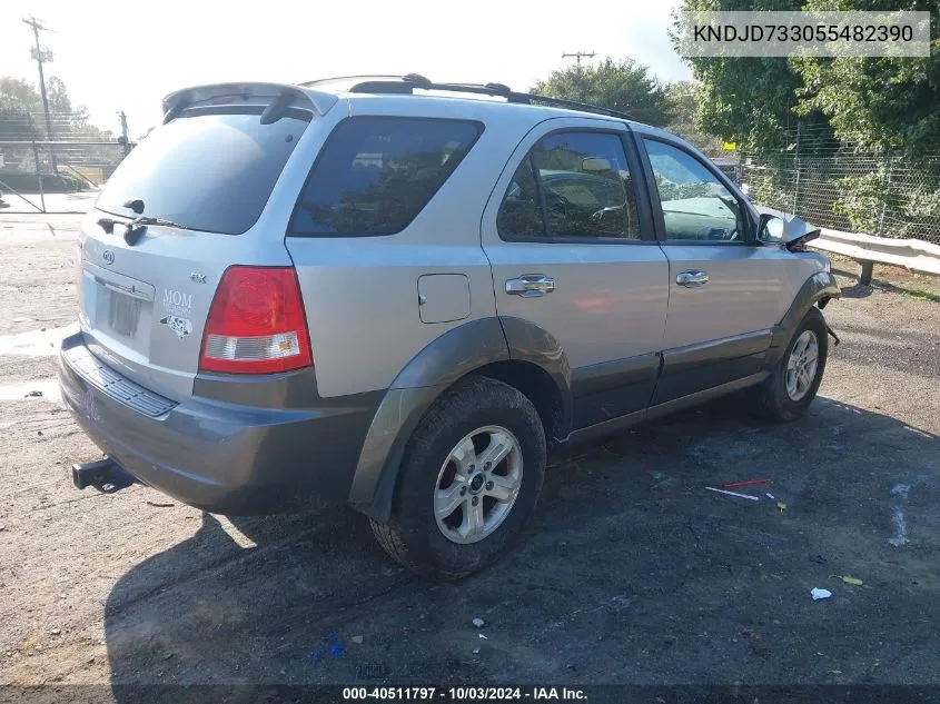 2005 Kia Sorento Ex/Lx VIN: KNDJD733055482390 Lot: 40511797