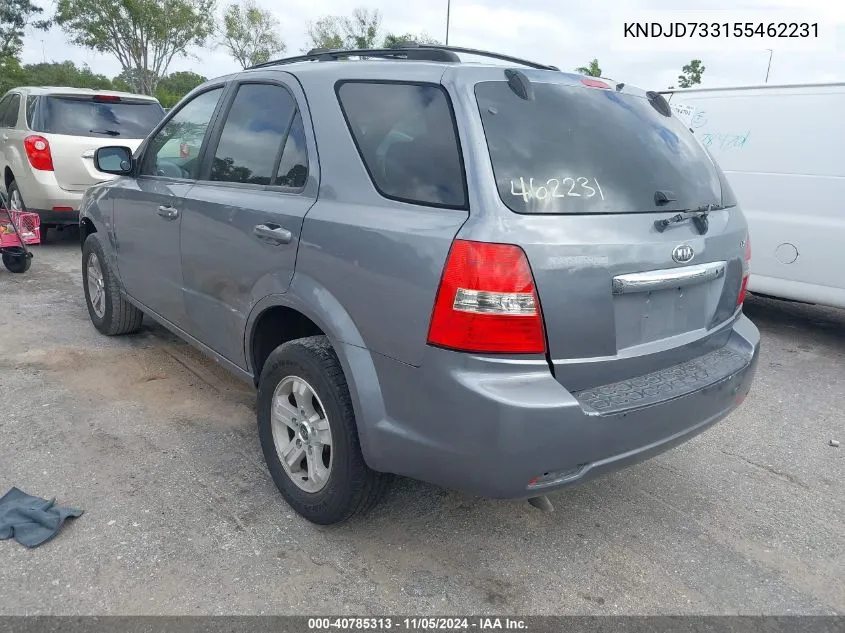 2005 Kia Sorento Ex/Lx VIN: KNDJD733155462231 Lot: 40785313