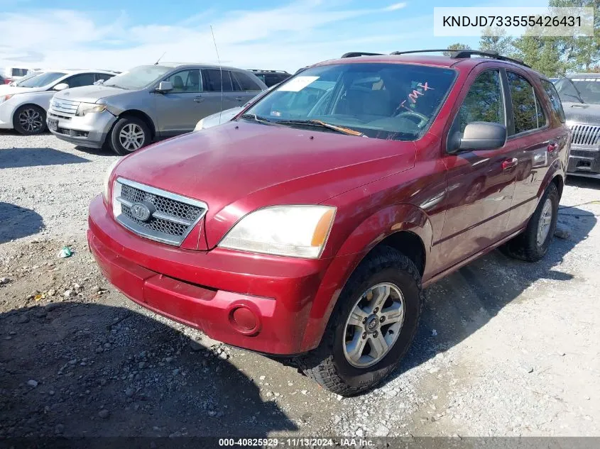 2005 Kia Sorento Ex/Lx VIN: KNDJD733555426431 Lot: 40825929