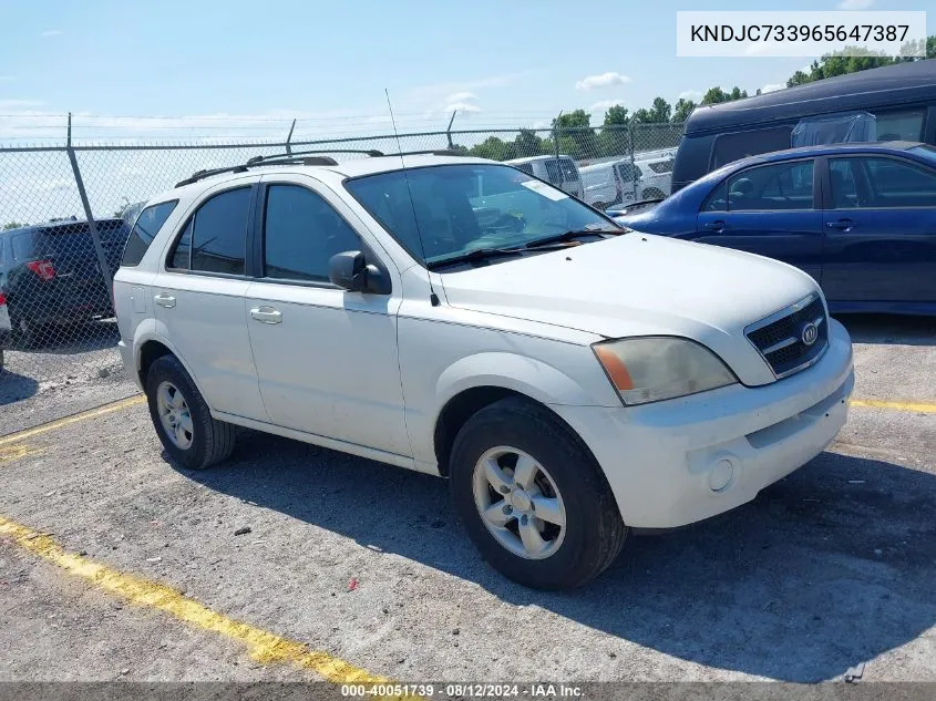 2006 Kia Sorento Ex/Lx VIN: KNDJC733965647387 Lot: 40051739