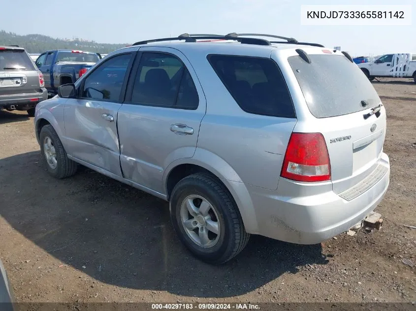 KNDJD733365581142 2006 Kia Sorento Ex/Lx