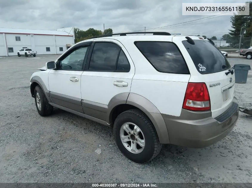 2006 Kia Sorento Ex/Lx VIN: KNDJD733165561150 Lot: 40300387