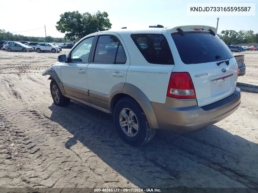 2006 Kia Sorento Ex/Lx VIN: KNDJD733165595587 Lot: 40365177