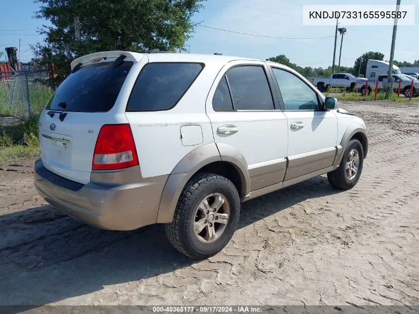 2006 Kia Sorento Ex/Lx VIN: KNDJD733165595587 Lot: 40365177