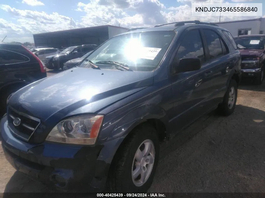 KNDJC733465586840 2006 Kia Sorento Ex/Lx