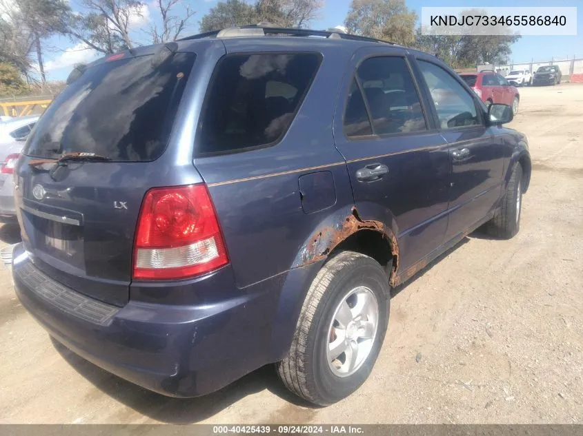 KNDJC733465586840 2006 Kia Sorento Ex/Lx