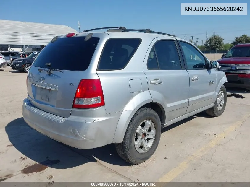 2006 Kia Sorento Ex/Lx VIN: KNDJD733665620242 Lot: 40586070