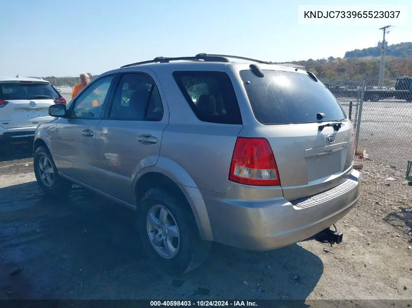 2006 Kia Sorento Ex/Lx VIN: KNDJC733965523037 Lot: 40598403