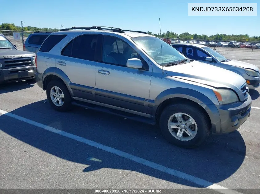 2006 Kia Sorento Ex/Lx VIN: KNDJD733X65634208 Lot: 40620920