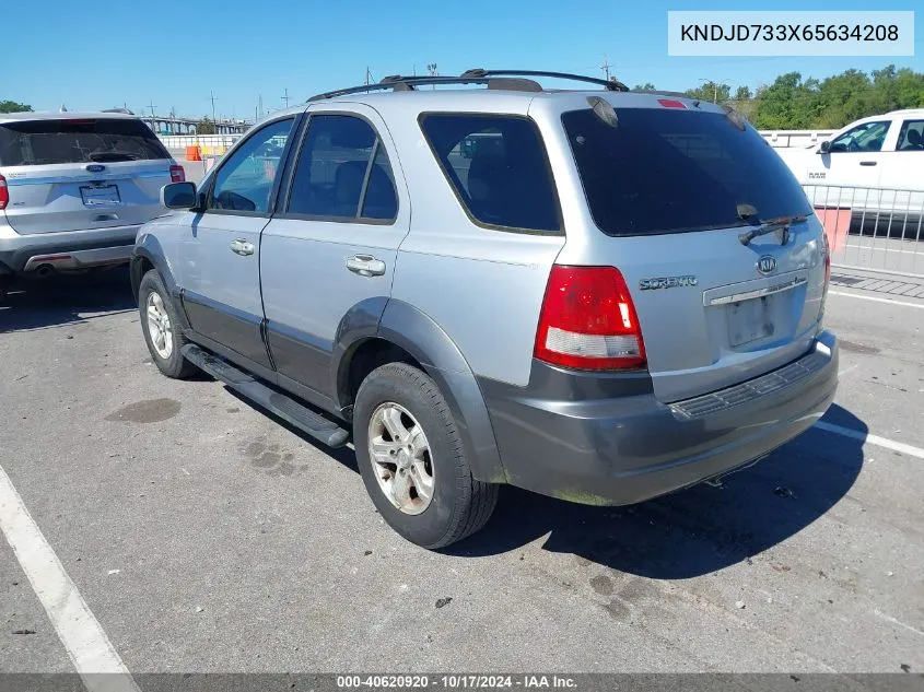 2006 Kia Sorento Ex/Lx VIN: KNDJD733X65634208 Lot: 40620920