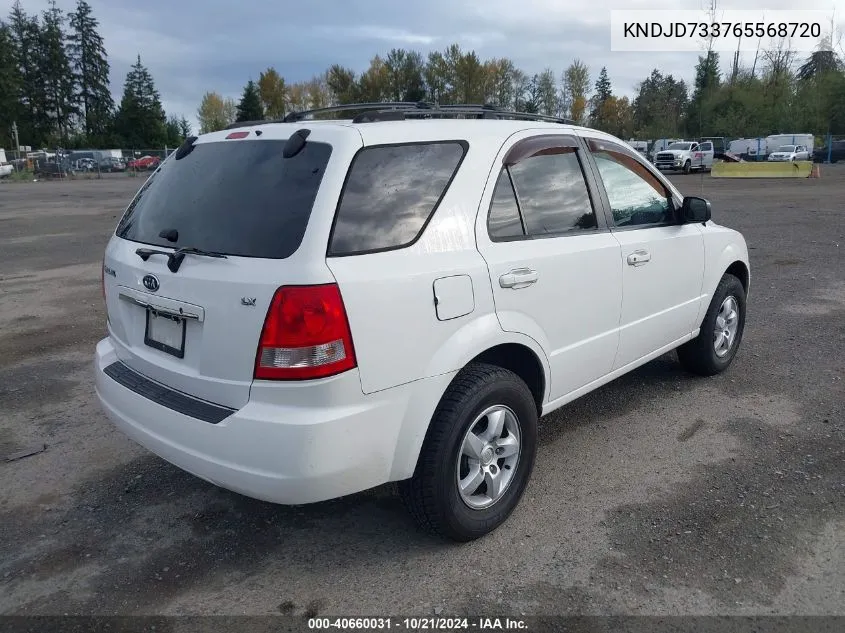 2006 Kia Sorento Ex/Lx VIN: KNDJD733765568720 Lot: 40660031