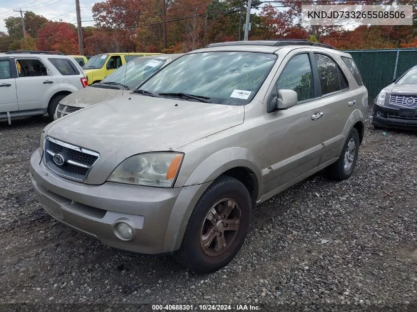 2006 Kia Sorento Ex/Lx VIN: KNDJD733265508506 Lot: 40688301