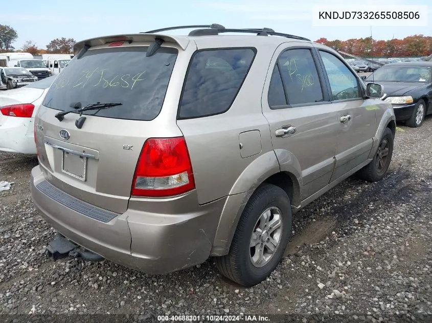 2006 Kia Sorento Ex/Lx VIN: KNDJD733265508506 Lot: 40688301