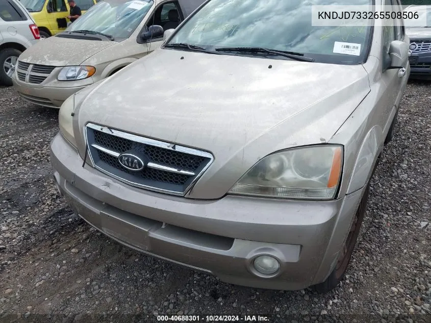 2006 Kia Sorento Ex/Lx VIN: KNDJD733265508506 Lot: 40688301