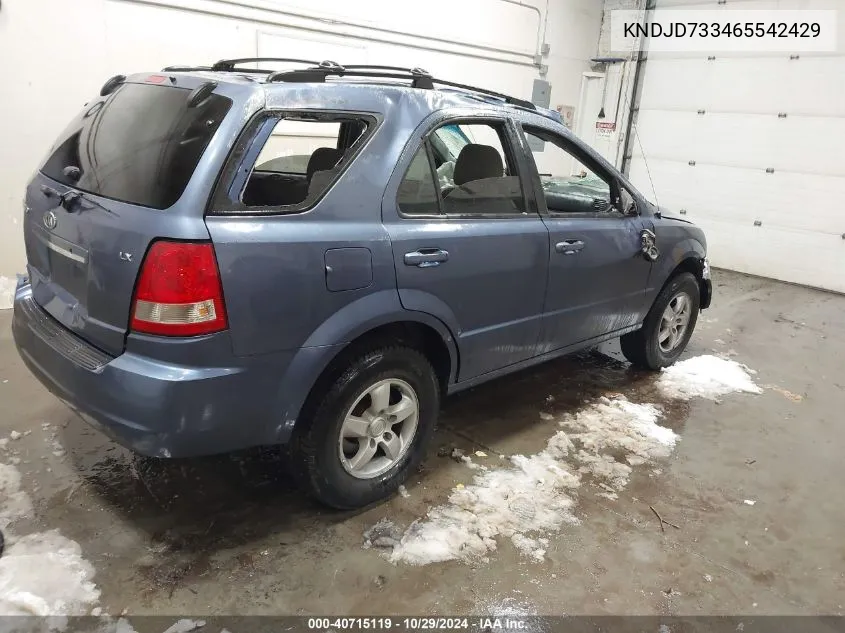 2006 Kia Sorento Ex/Lx VIN: KNDJD733465542429 Lot: 40715119