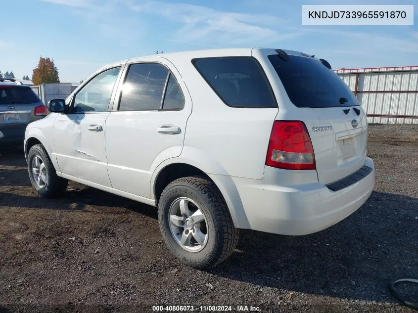 2006 Kia Sorento Ex/Lx VIN: KNDJD733965591870 Lot: 40806073