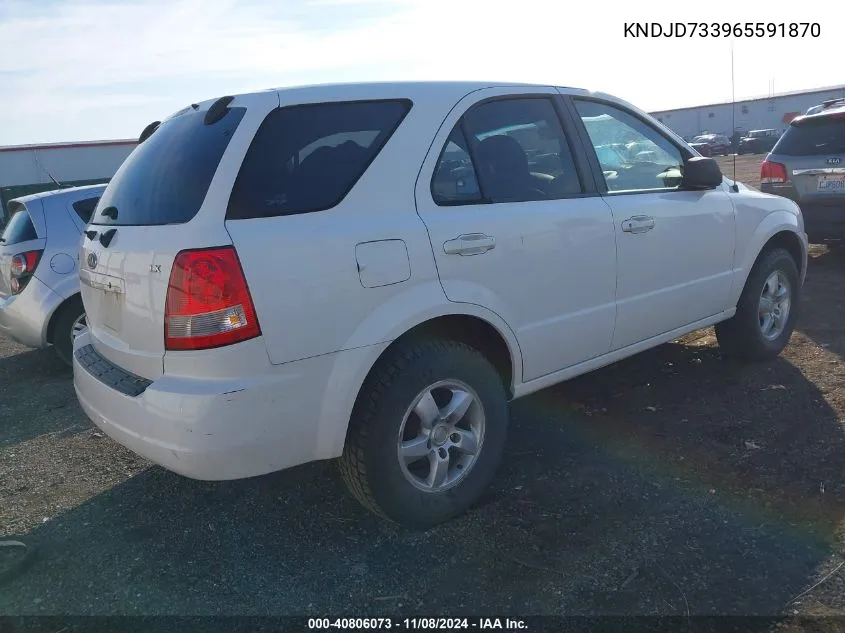 2006 Kia Sorento Ex/Lx VIN: KNDJD733965591870 Lot: 40806073