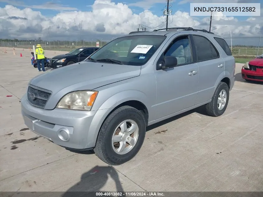 2006 Kia Sorento Ex/Lx VIN: KNDJC733165512582 Lot: 40813082