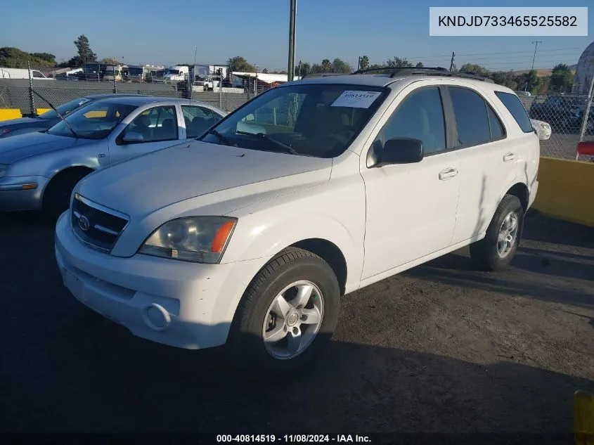 2006 Kia Sorento Ex/Lx VIN: KNDJD733465525582 Lot: 40814519