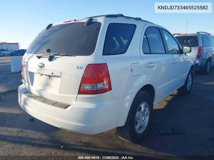 2006 Kia Sorento Ex/Lx VIN: KNDJD733465525582 Lot: 40814519