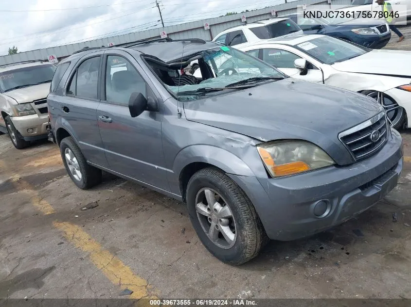 2007 Kia Sorento Lx VIN: KNDJC736175678046 Lot: 39673555