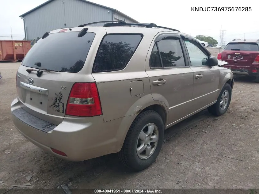 2007 Kia Sorento Lx VIN: KNDJC736975676285 Lot: 40041951