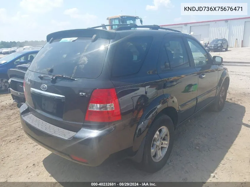 2007 Kia Sorento Ex VIN: KNDJD736X75676471 Lot: 40232681